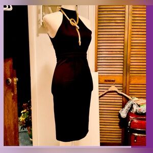 NWT ZAC Zac Posen black dress LBD sz 2/XS sleeveless tailored body on
